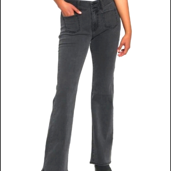 HOT TOPIC Black Vintage Flare Denim Pants Size 11 - Picture 3 of 4